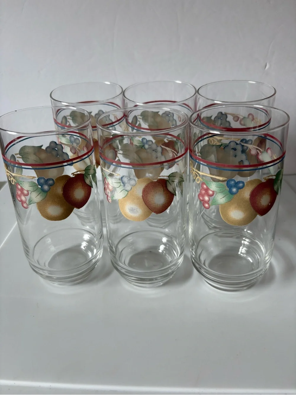 Corelle Abundance Glassware Set of 6  Drinking Glasses Tumblers